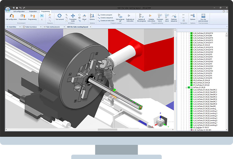 Almacam Tube - CAD/CAM-Software zum Rohr- und Profilschneiden